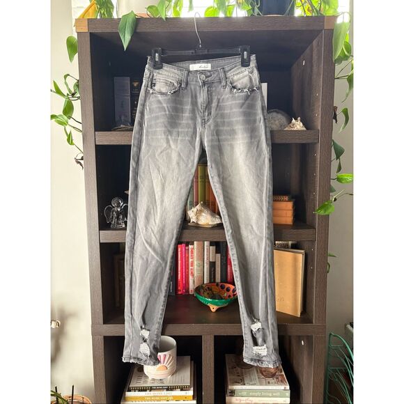 KanCan Hailey High Rise Gray Washed Distressed Skinny Jean Size 7 / 27 - Picture 4 of 8
